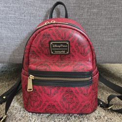 Loungefly Disney Pirates Of The Caribbean Red And Black Mini Backpack