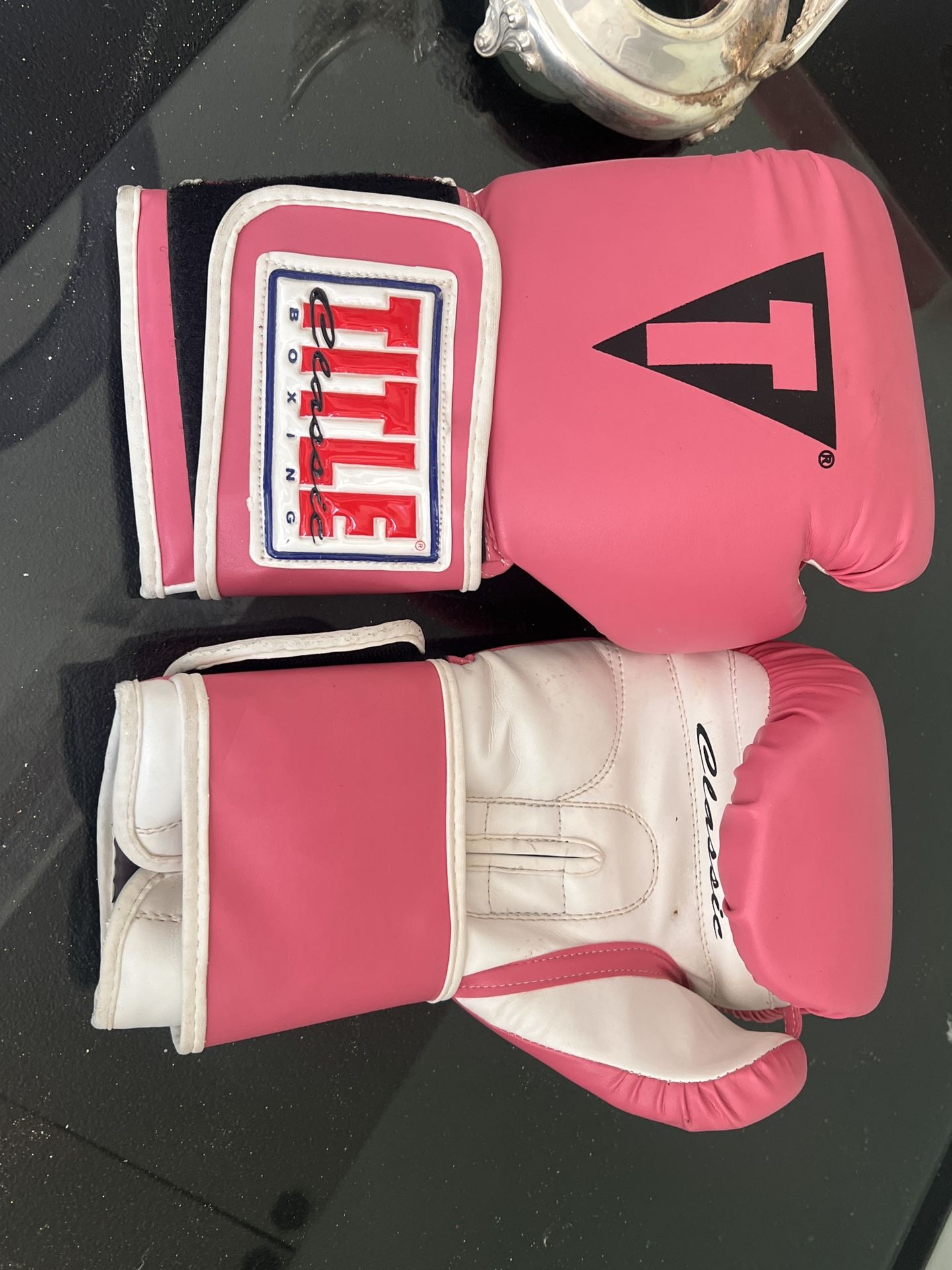 Pink Title Classic Boxing Gloves