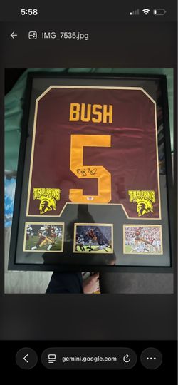 Reggie Bush USC Trojans Home jersey signed w/psa/dna rookie graph authentication Custom Framed