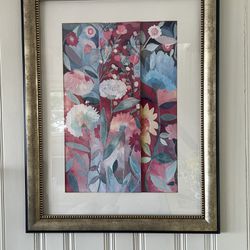 Matted Flower picture In Beautiful Frame