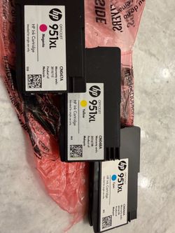 HP 951xl color inks ( no black)