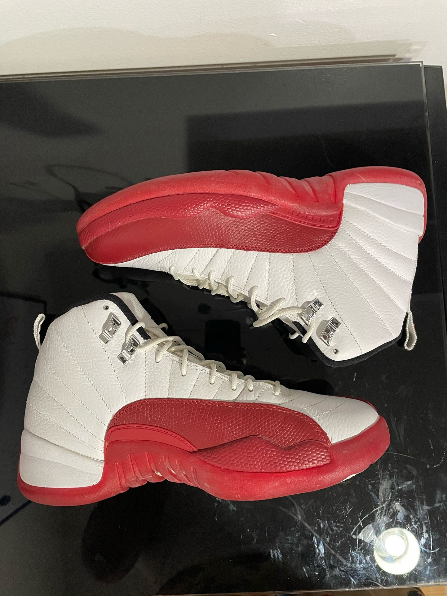 Jordan 12 Retro 2009 Cherry Red White Black 130690 110 Men's Size