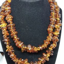 100 Grams Large 35” Long Vintage Baltic Amber Statement Necklace