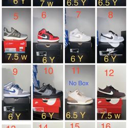 NIKE JORDAN ADIDAS BIG KIDS AND WOMEN