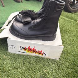 ALL AMERICAN BOOT MFG FIRE FIGHTER STEEL TOE BOOTS MEN SIZE 11 NWOB