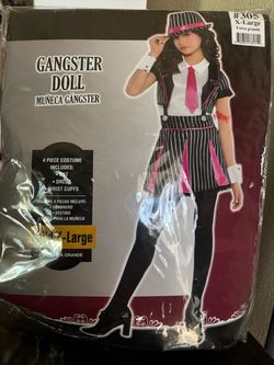 Gangster Doll Girls Halloween Costume X-Large