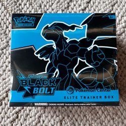 Pokemon TCG Black Bolt Pokemon Center Exclusive Elite Trainer Box ETB