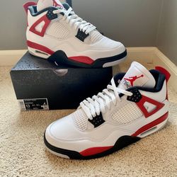 Air Jordan 4 Retro Red Cement Size 13 Sneakers 