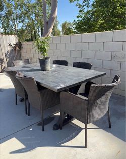 patio table and chairs