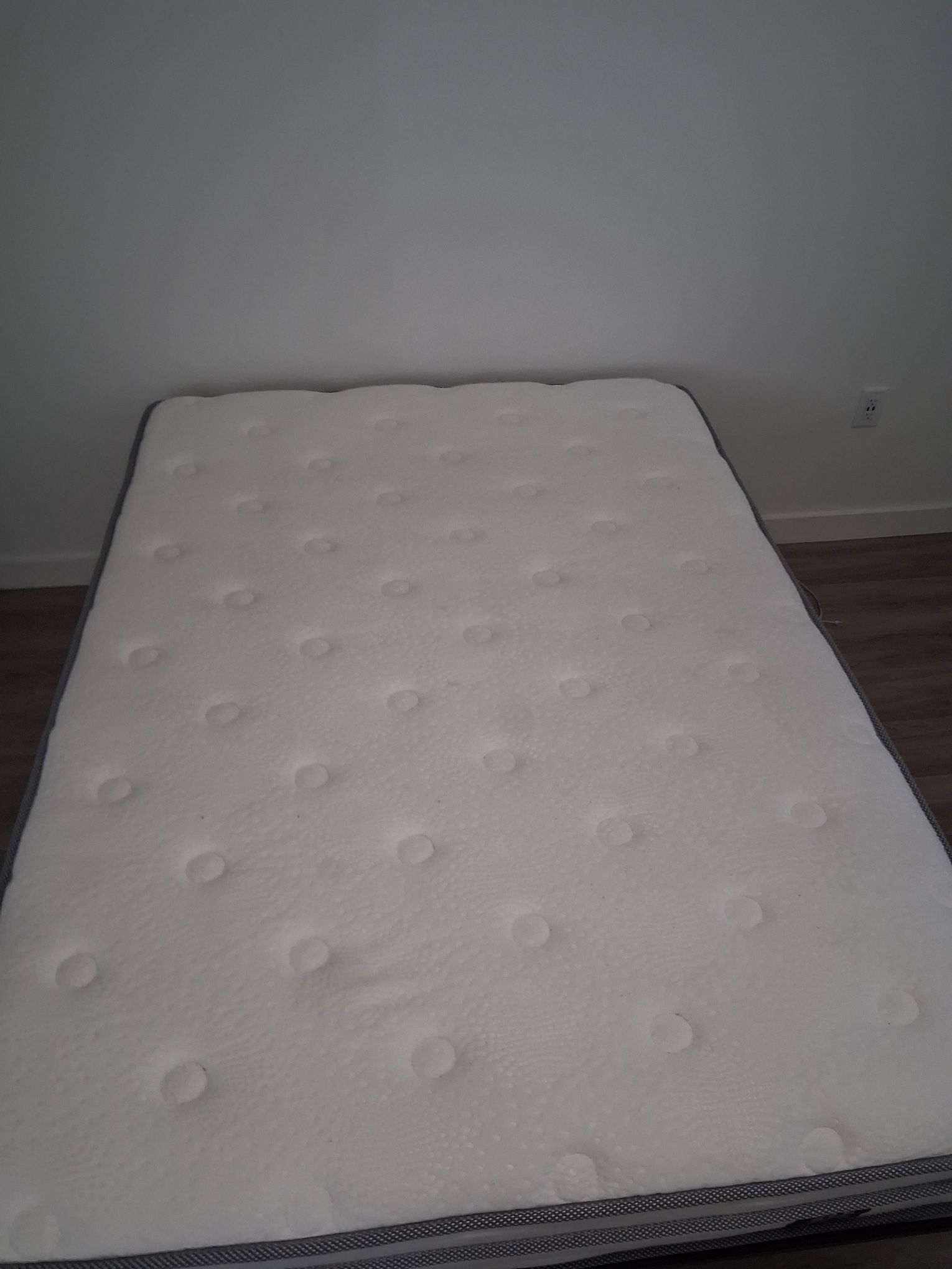 Full-size mattress with bed frame