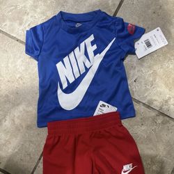 Brand New 12 month nike shirt & shorts set -With Tags 