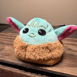 The Mandalorian 6” Reversible Mandalorian Plush Double Sided Flip Mood The Child Happy Sad