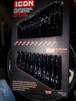 ICON 10-Piece Metric Ratcheting Wrench Set $150