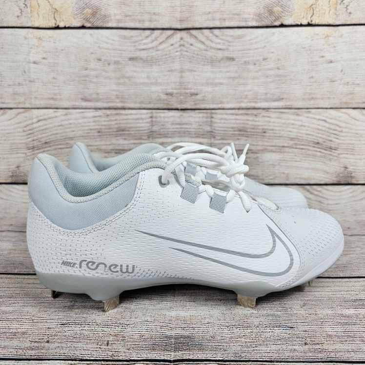 NEW Nike Womens Hyperdiamond 4 Pro Softball Cleat White/Gray CZ5920-100 Size 10