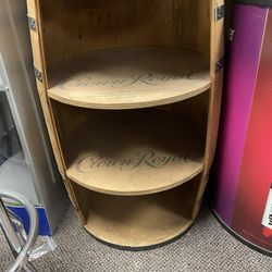 Crown Royal Barrel With Open Shelf Bar Man Cave 