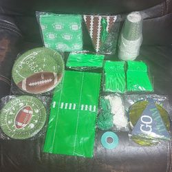 Football party supplies.