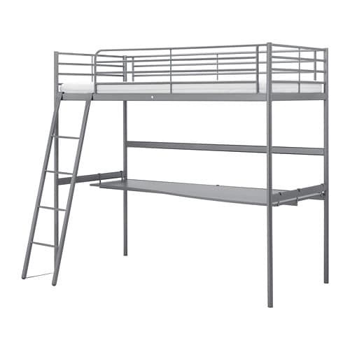 IKEA bunk bed with desk under