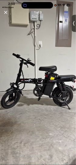 Black Folding Electric Bike E-Bike