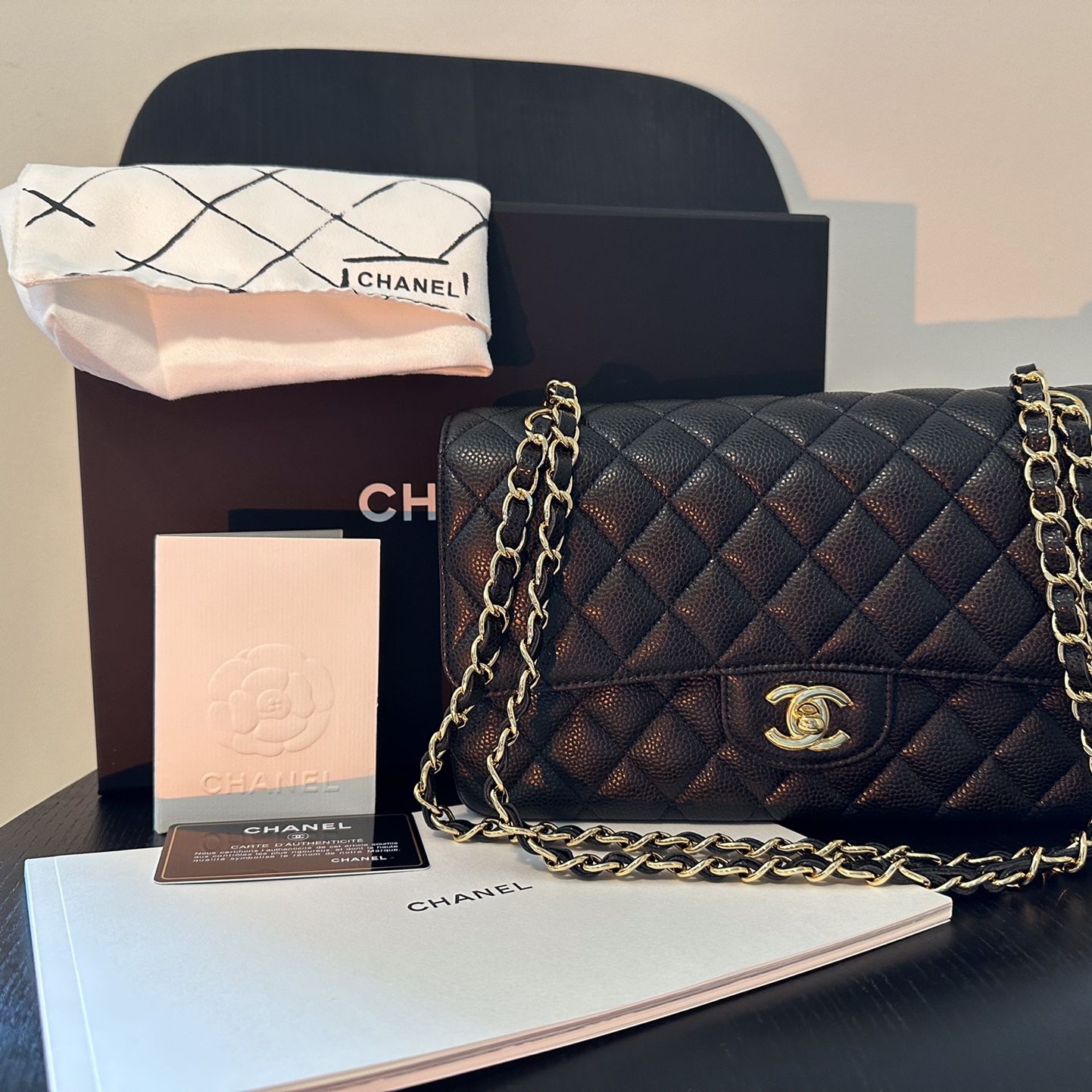 Authentic Chanel Double Flap Caviar Handbag for Sale in Cypress, CA -  OfferUp