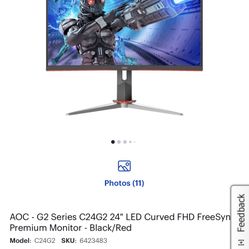 160 Fps  Led Curved Gaming Monitor. $70