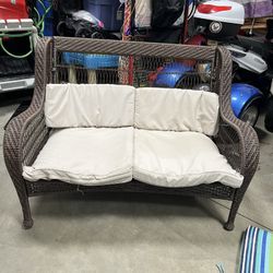 Wicker loveseat
