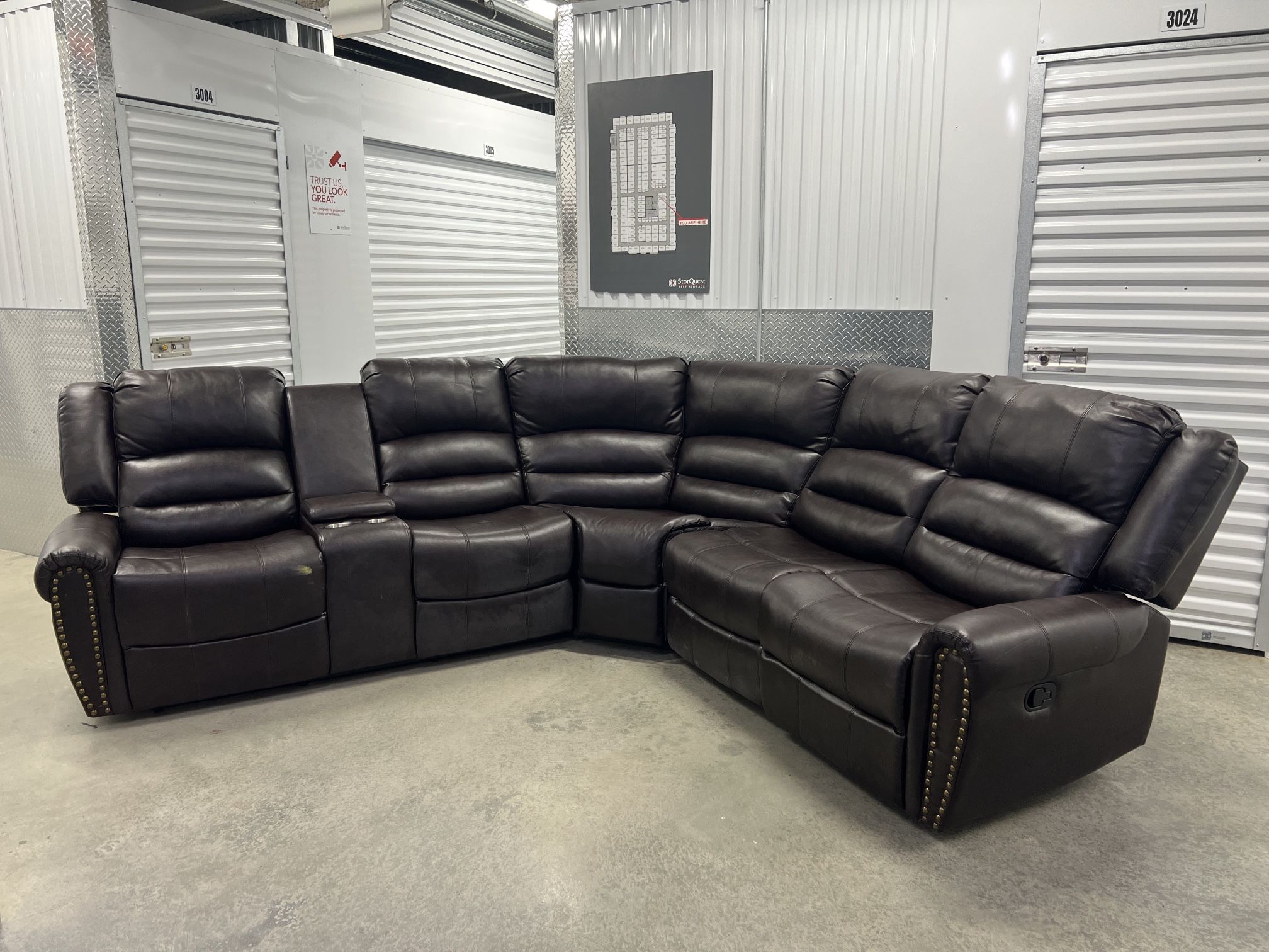 Reclining Leather Couch