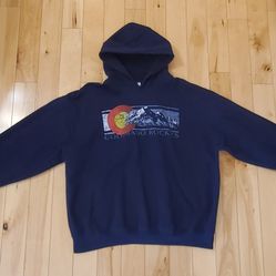 Prairie Mountain Navy Blue Colorado Rockies Hoodie (2XL)
