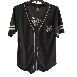 Las Vegas Raiders Licensed Baseball Jersey Size Medium Double Sided Embroidered

