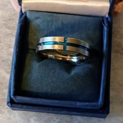 Menr's Stainless Steel Cross Ring