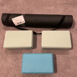 New Yoga Mat and Blocks