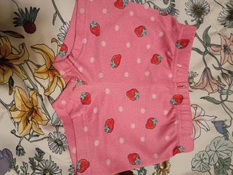 18 months Girls Pink Strawberry Print sleep Shorts
