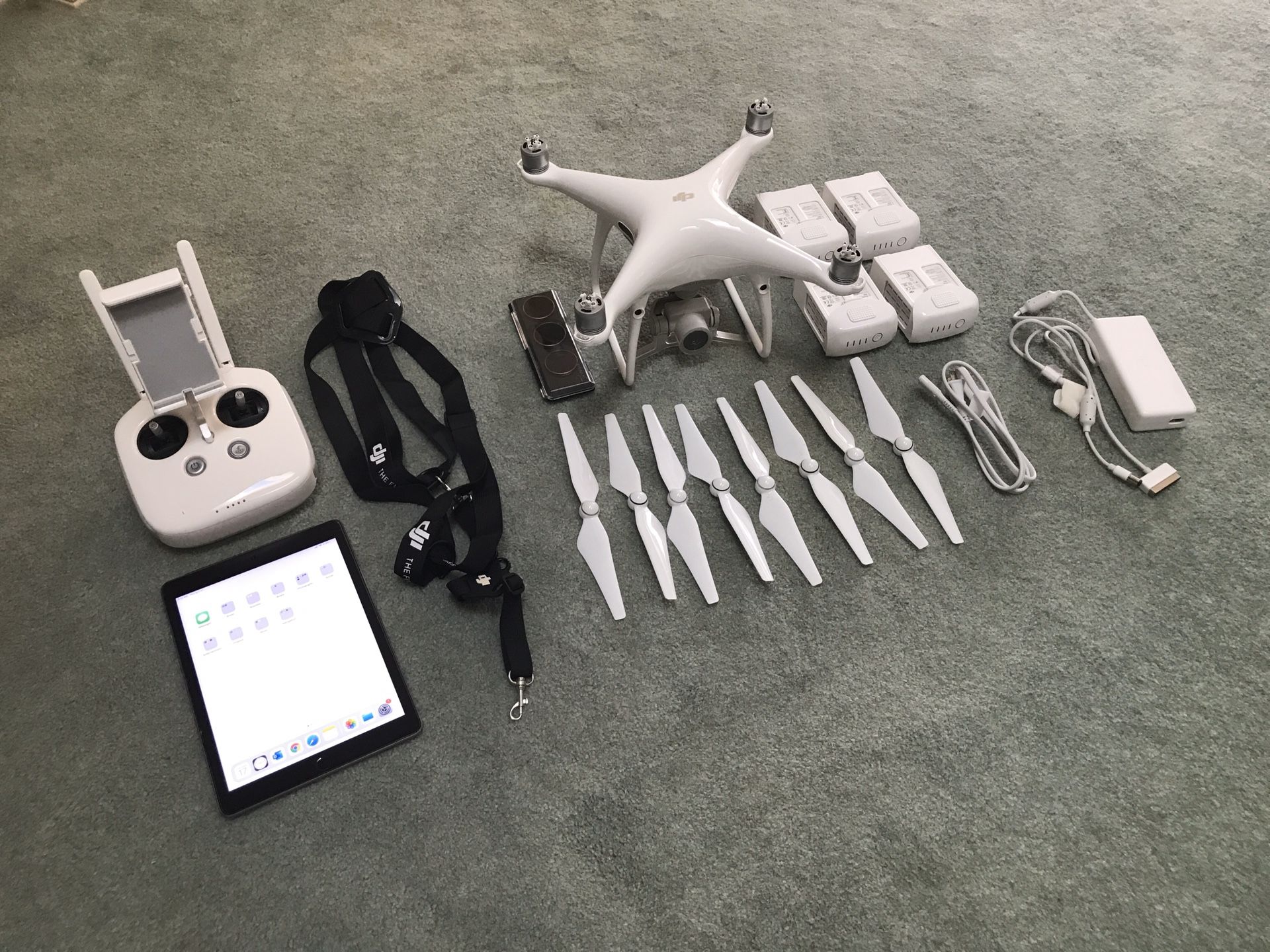 DJI Phantom 4 Pro w/ Accessories and iPad 32gb 5th Gen