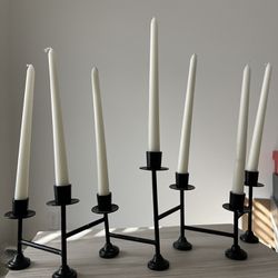 Tapered Candle Holder w/Candles