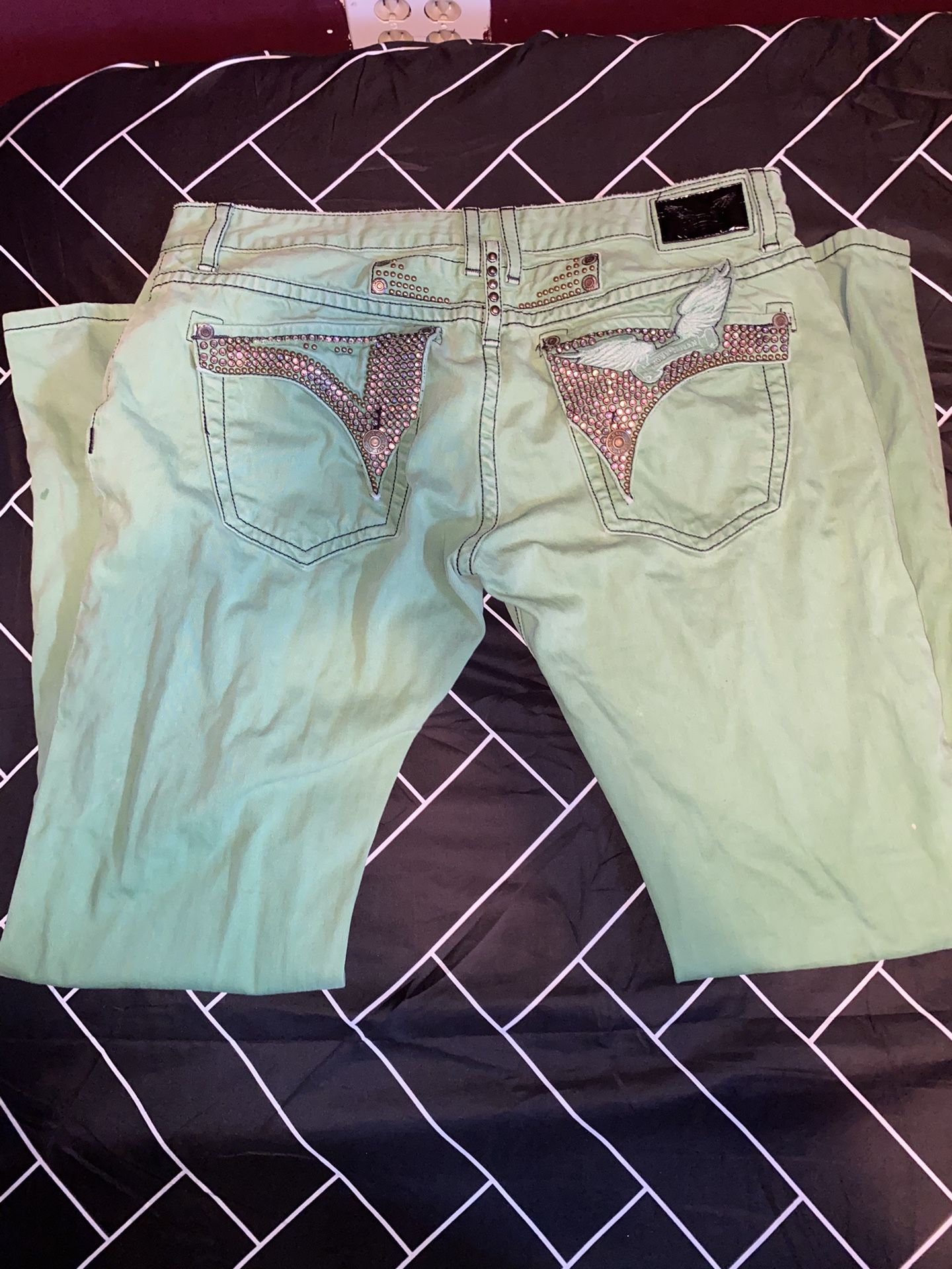 Lime Green Robin Jeans 