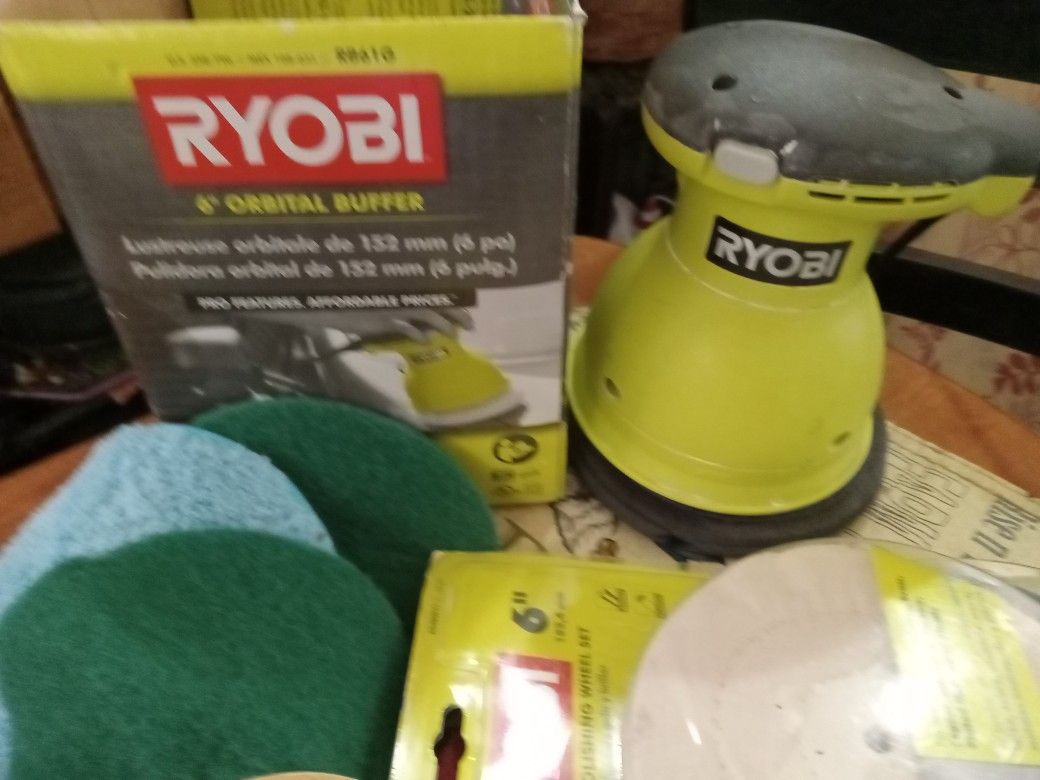 RYOBI 6' ORBITAL BUFFER 120V.