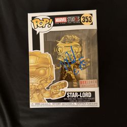 Signed Star Lord Funko Pop