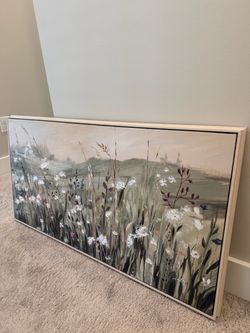 Framed Wildflower Meadow Canvas Wall Art