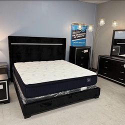 NEW QUEEN AND KING BEDROOM FURNITURE SET - SECTIONAL SOFA BED MATTRESS AND FINANCING 