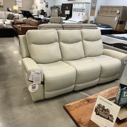 Brand New Leather Power Reclining Sofa