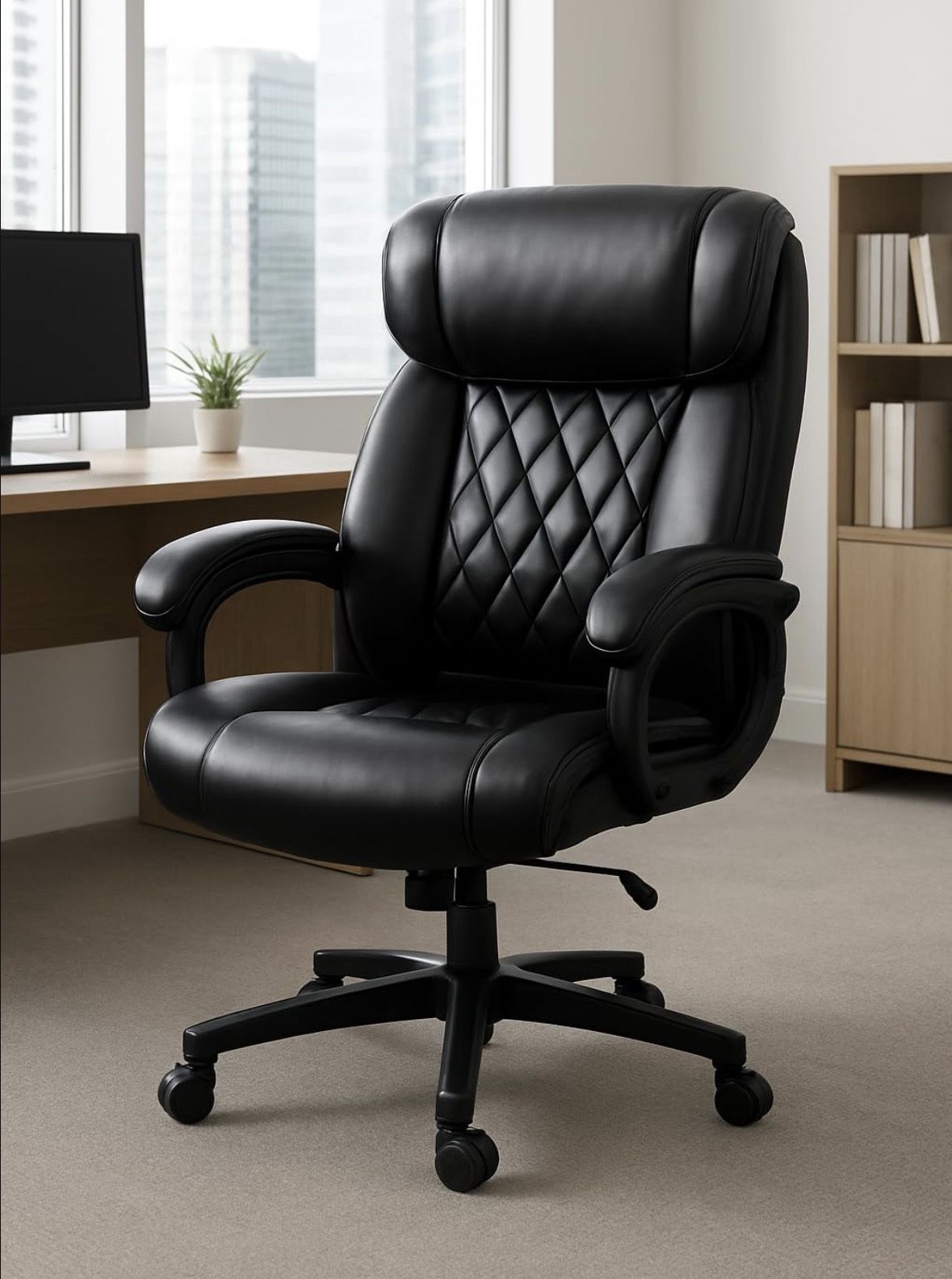 800 lb Heavy-Duty Executive Office Chair – Extra Wide & Super Comfortable