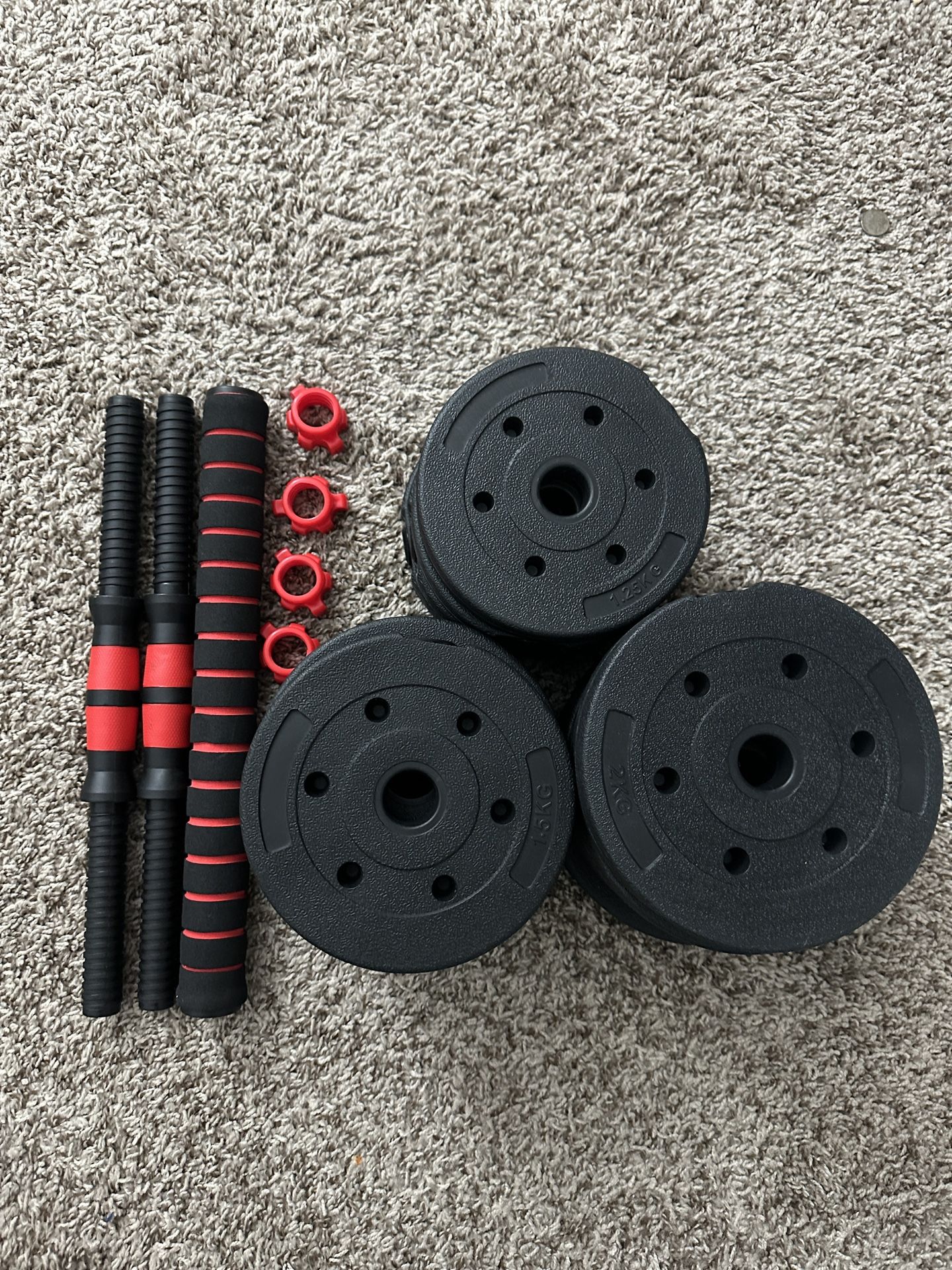 Dumbbell Weight Set With Extension Bar