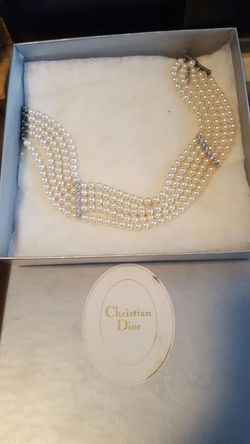 Christian dior choker and earrings