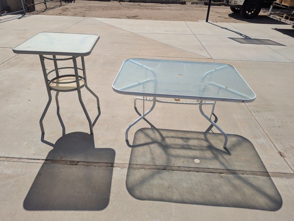 2 Glass Tables 
