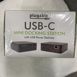 Plugable USB C Dock 85W Charging Compatible Thunderbolt 3 USB-C MacBooks Windows Laptops