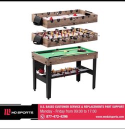 Brand New MD Sports 4-in-1 Multi-Game Table – Foosball, Air Hockey, Pool & More