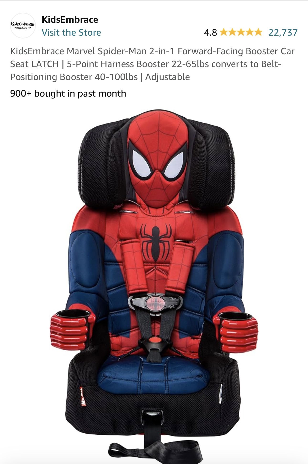 Spider-Man Forward facing booster Car seat