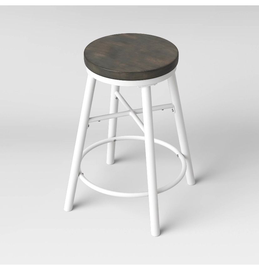 Metal & Wooden Stool