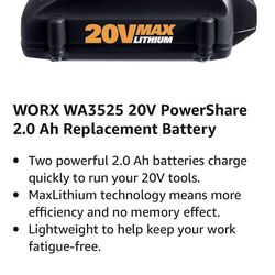 Worx Replacement Battery New 