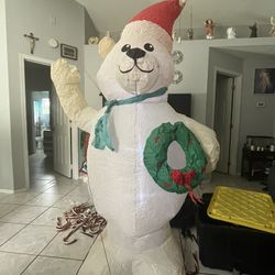 Christmas Polar Bear Inflatable 