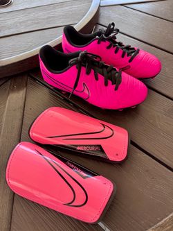 Nike soccer shoes shin guards for kids